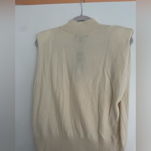 Mock Neck Cashmere Sweater Vest - Picture 5 of 5